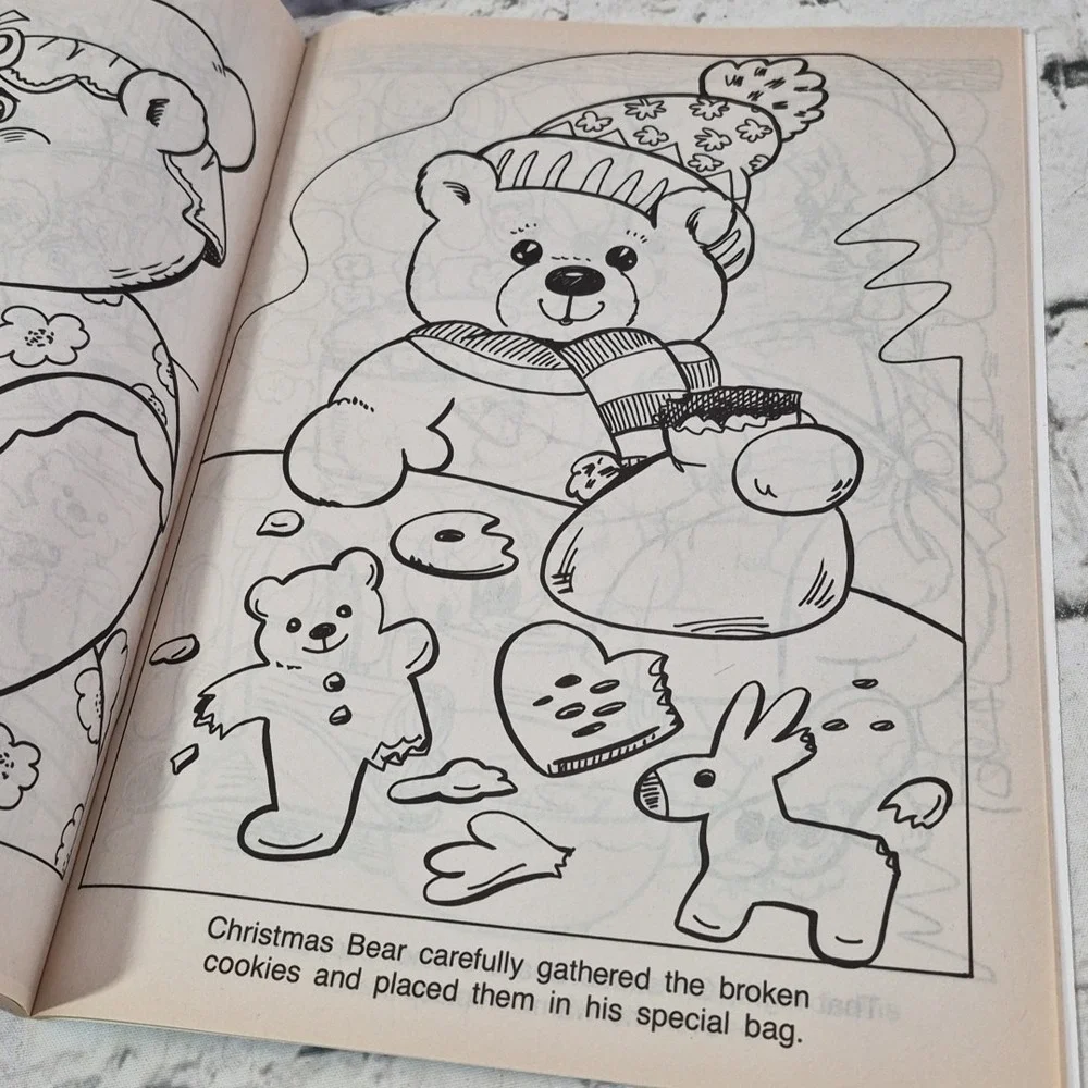 Vintage The Bears Merry Christmas Coloring Book Brand New